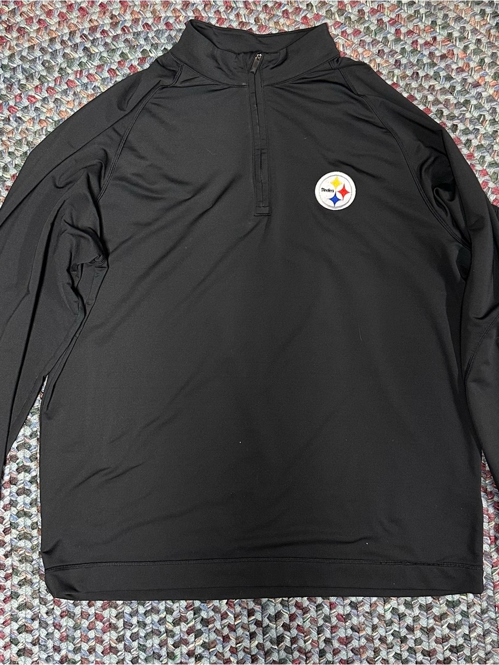 Men’s XL Cutter & Buck Black Pittsburgh Steelers Quarter-Zip Pullover